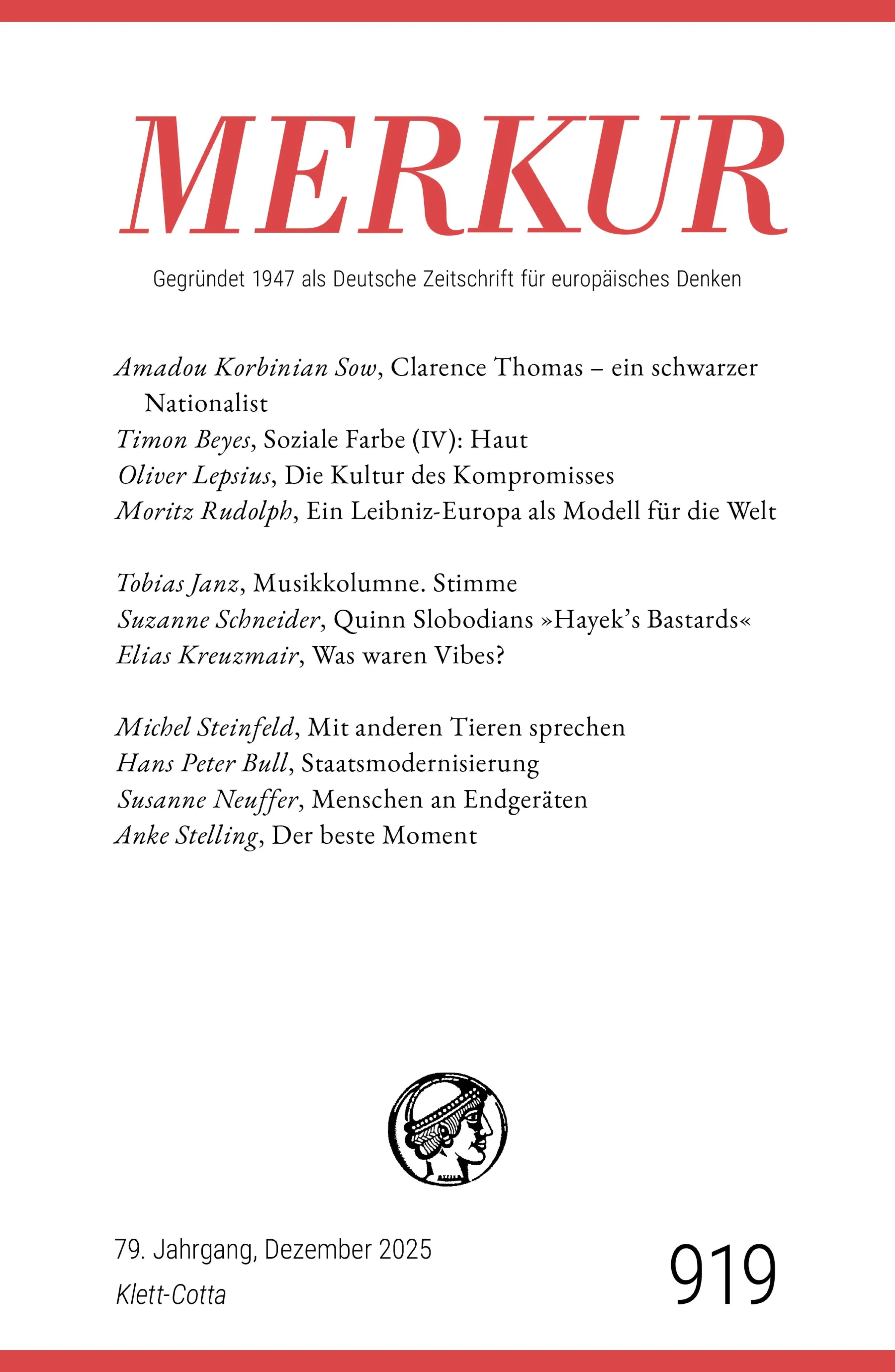 Cover: MERKUR 12/2025, Jg.79 (E-Book)