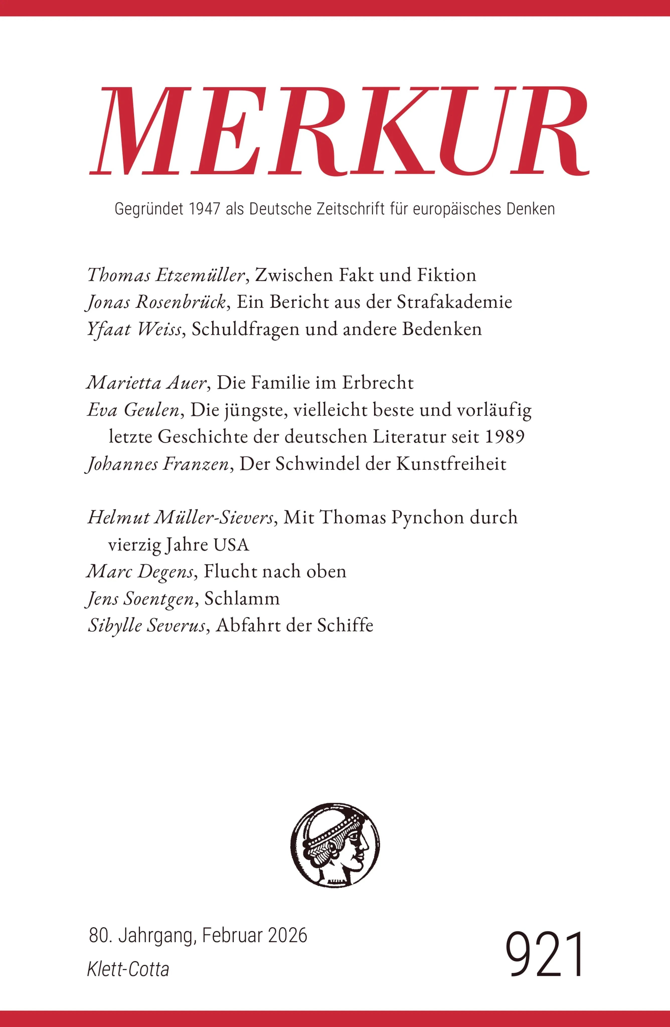 Cover: MERKUR 2/2026, Jg.80 (E-Book)