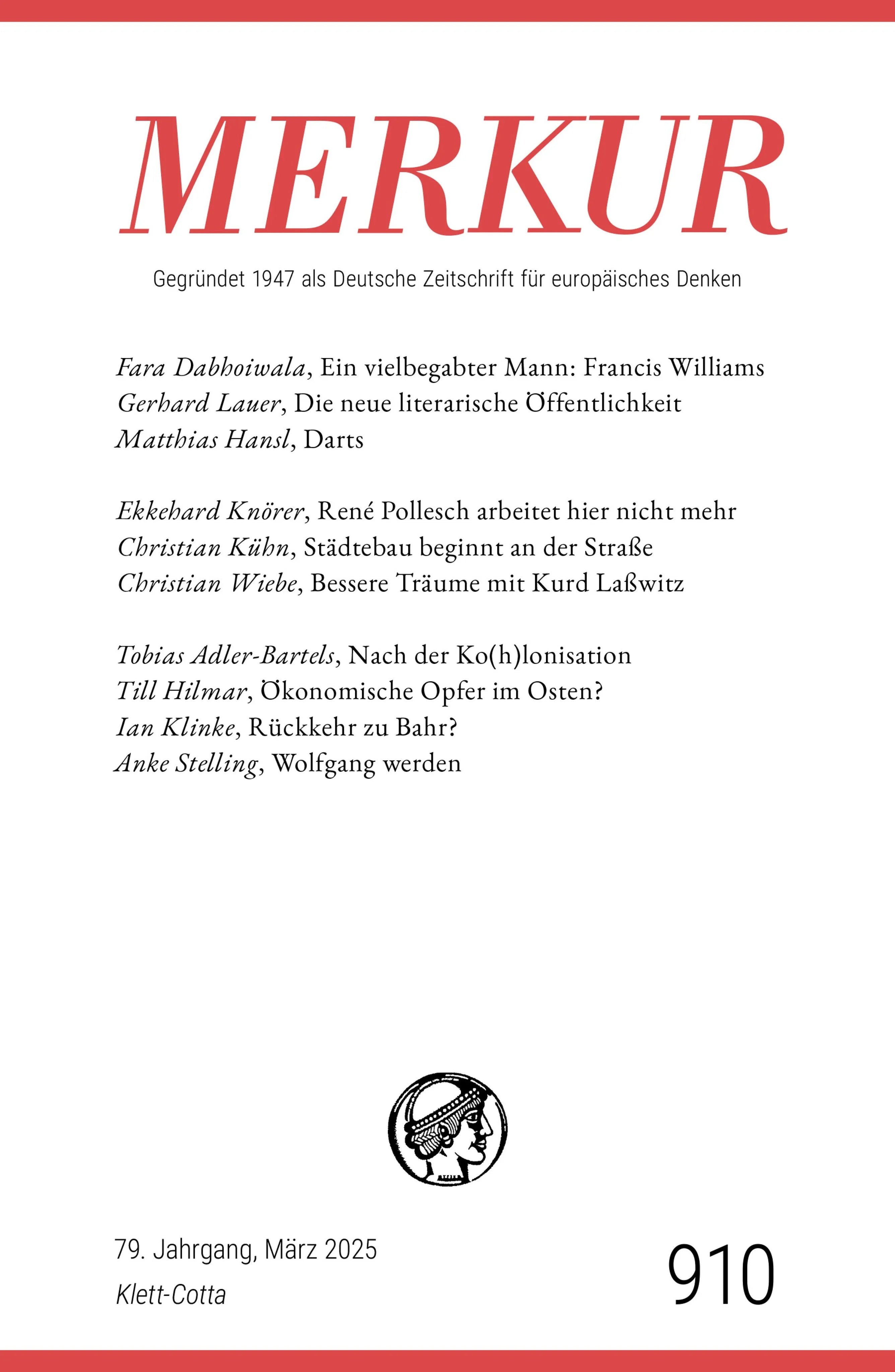 Cover: MERKUR 3/2025, Jg.79 (E-Book)