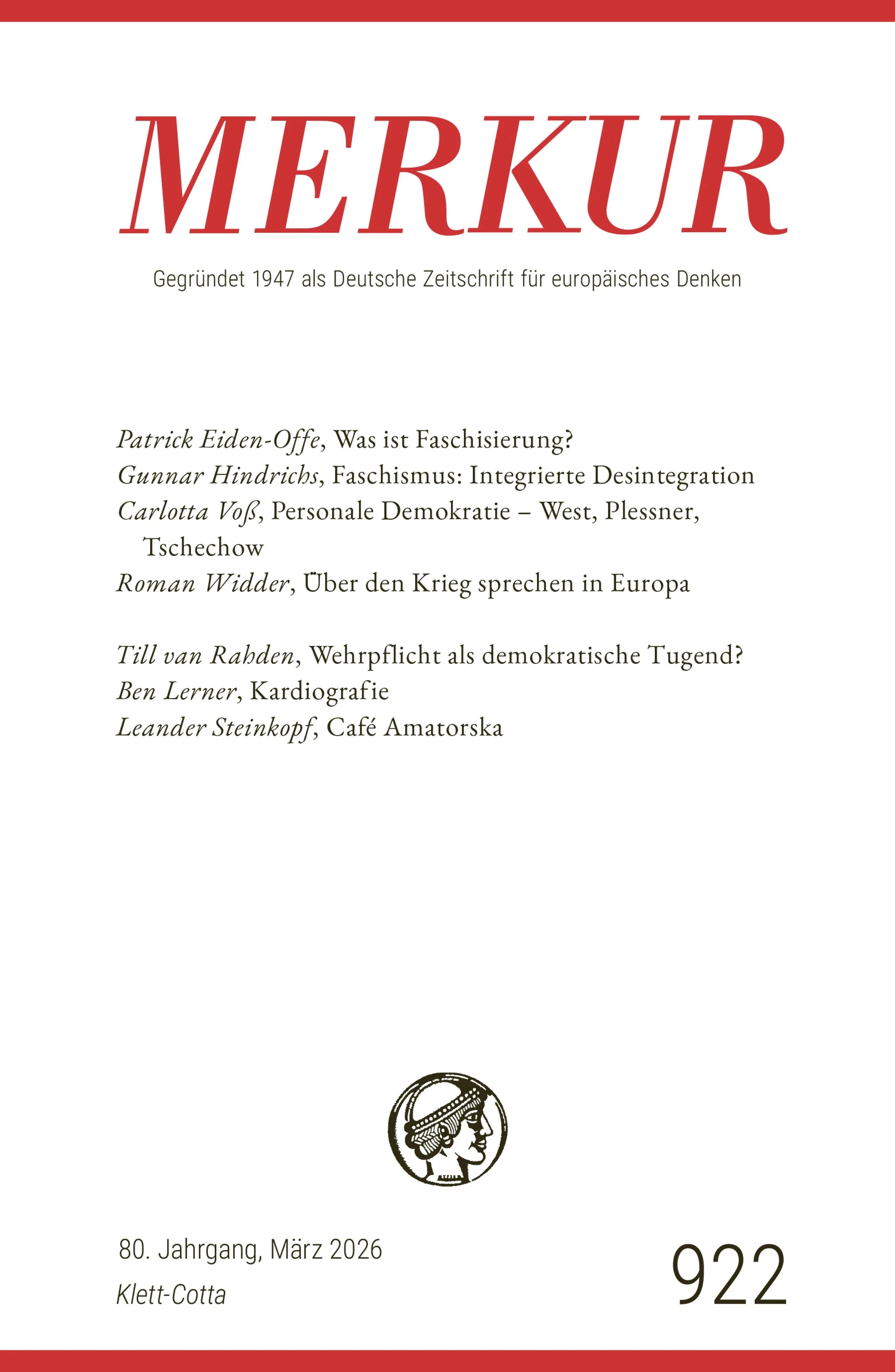Cover: MERKUR 3/2026, Jg.80 (E-Book)