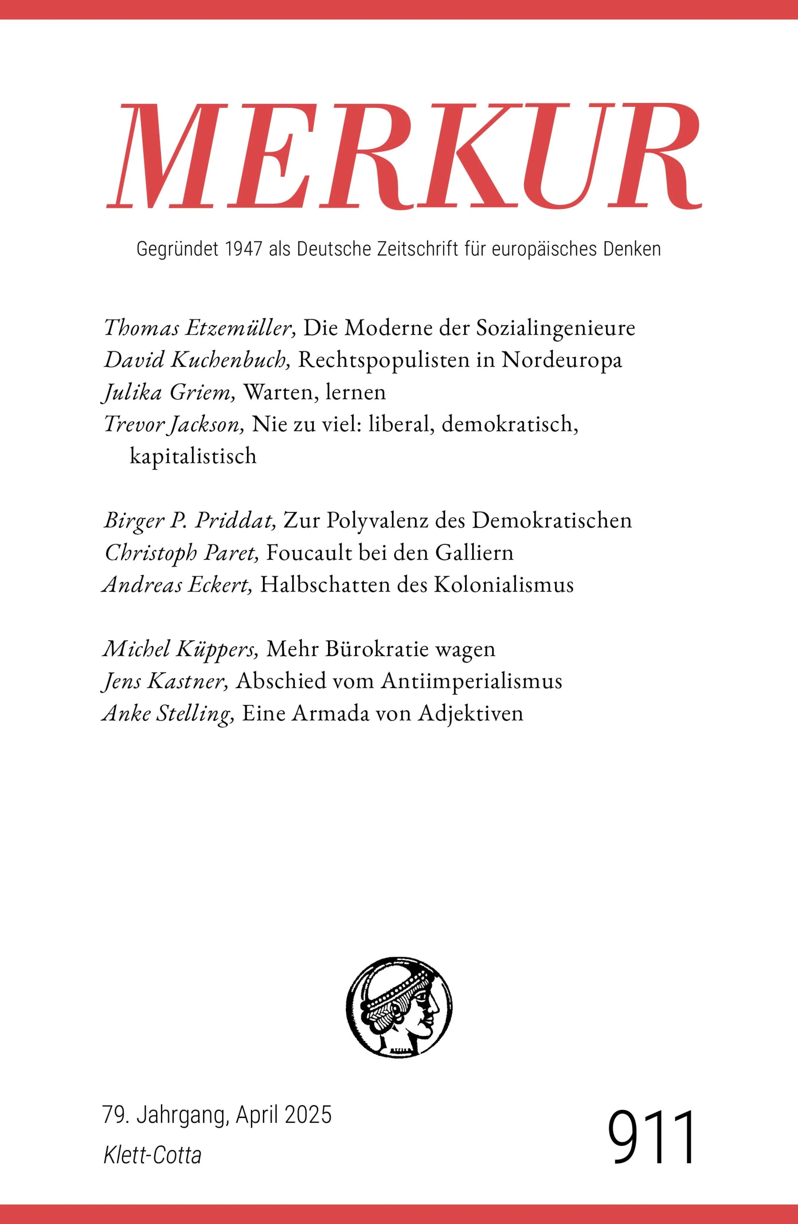 Cover: MERKUR 4/2025, Jg.79 (E-Book)