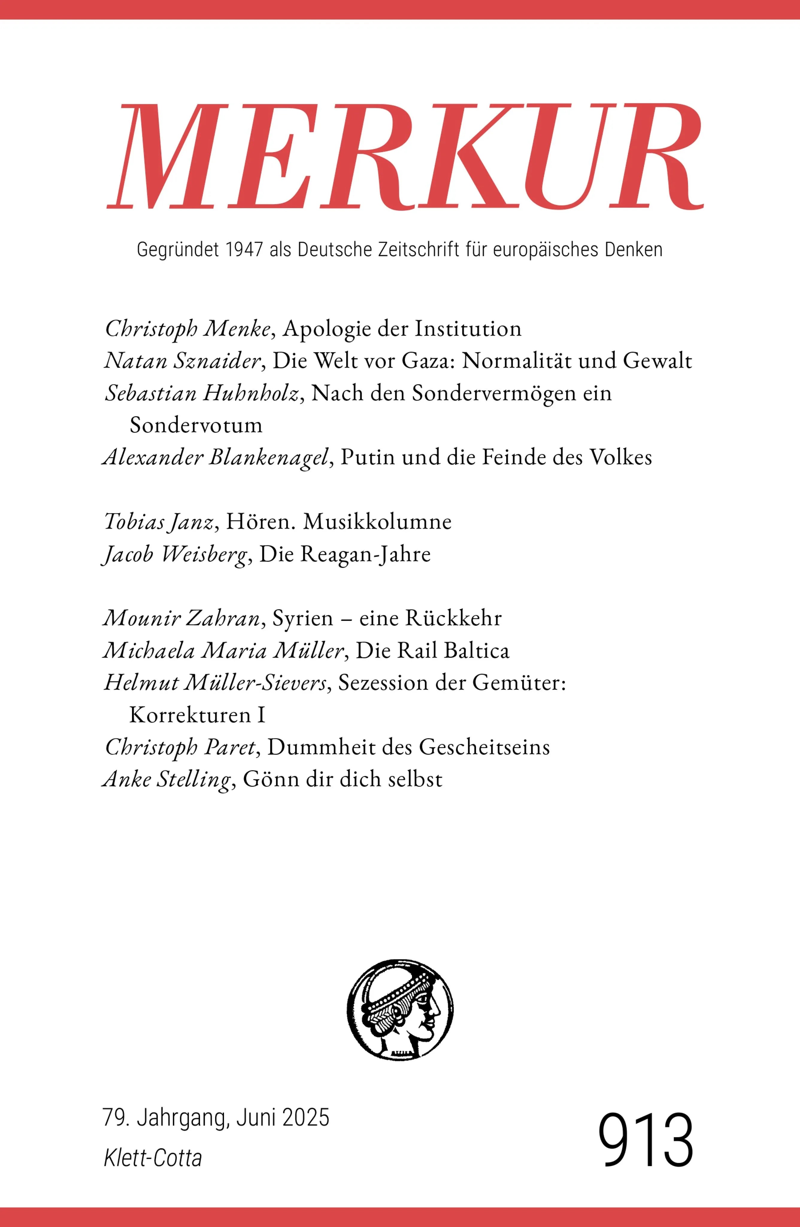 Cover: MERKUR 6/2025, Jg.79 (E-Book)