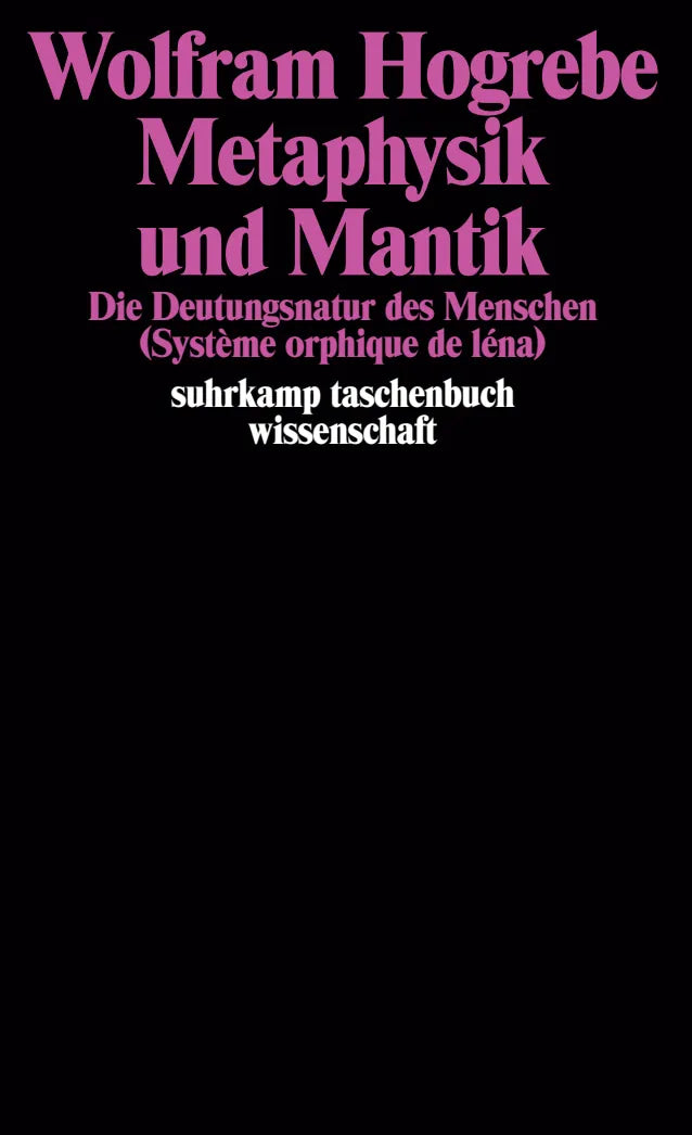 Buchcover von 'Metaphysik und Mantik' - Taschenbuch von Wolfram Hogrebe