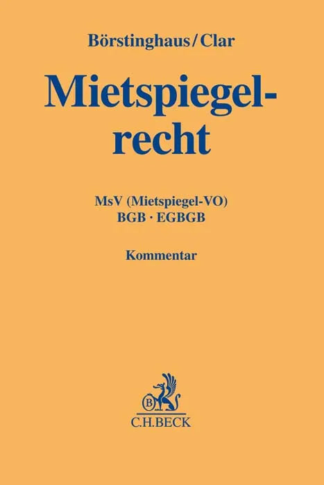 Buchcover von 'Mietspiegelrecht' - Gebundene Ausgabe von Ulf P. Börstinghaus