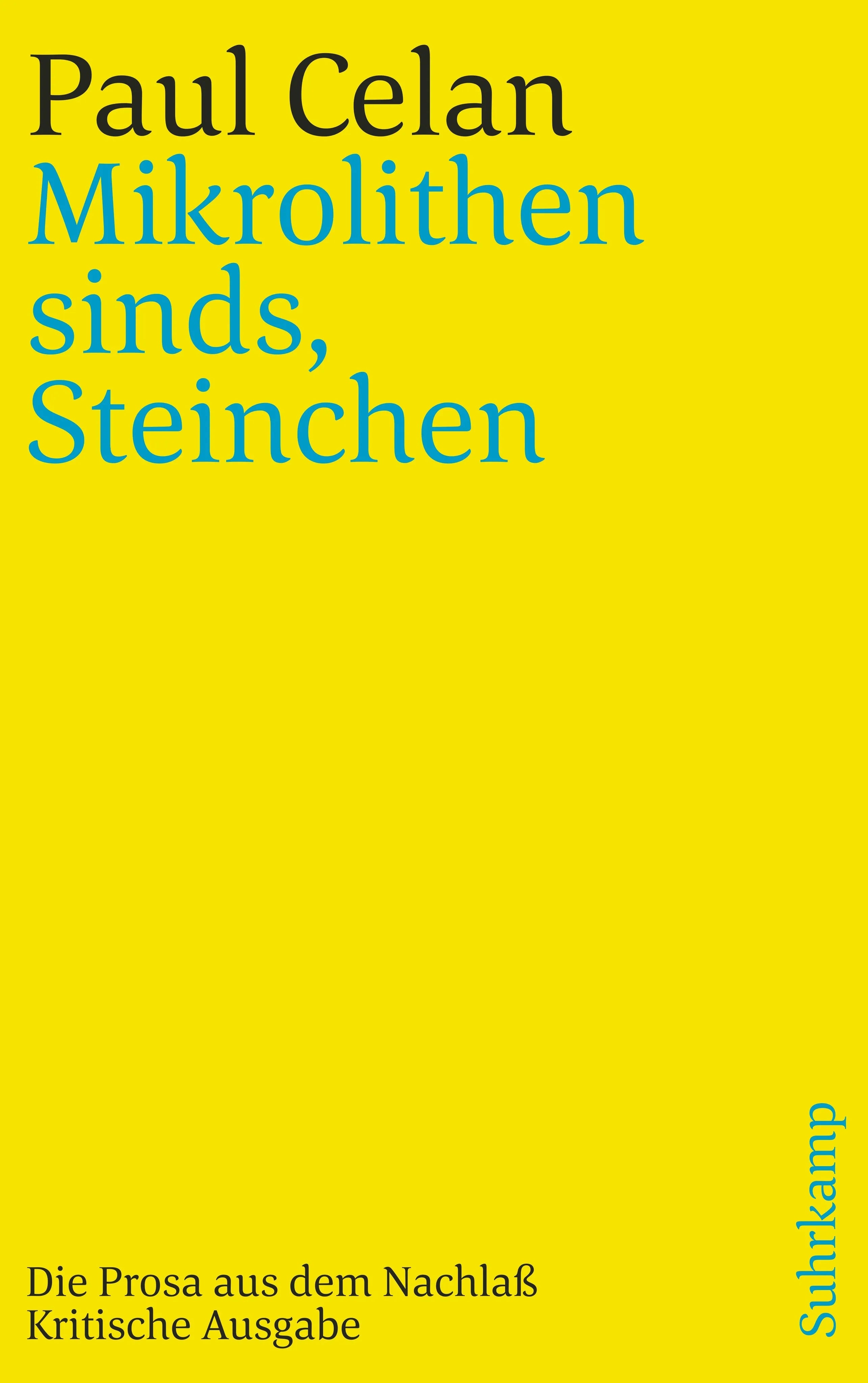 Buchcover von '»Mikrolithen sinds, Steinchen«' - Taschenbuch von Paul Celan