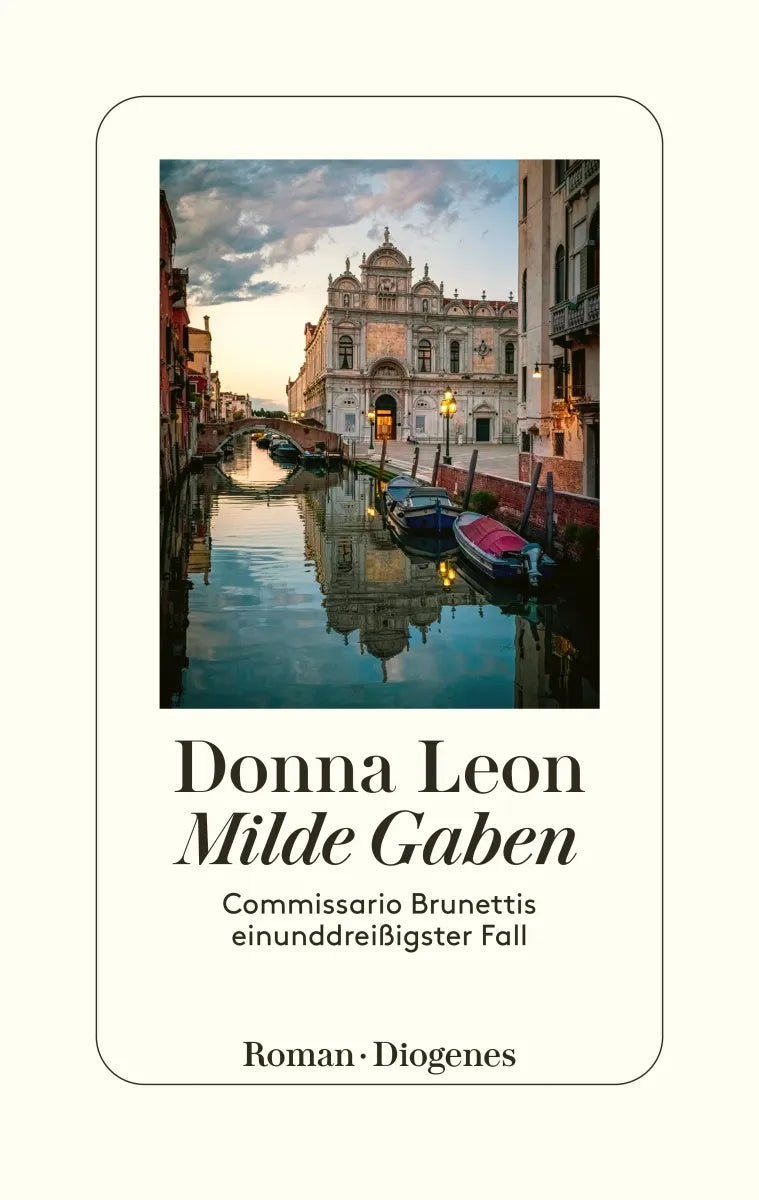 Buchcover von 'Milde Gaben' - Gebundene Ausgabe von Donna Leon