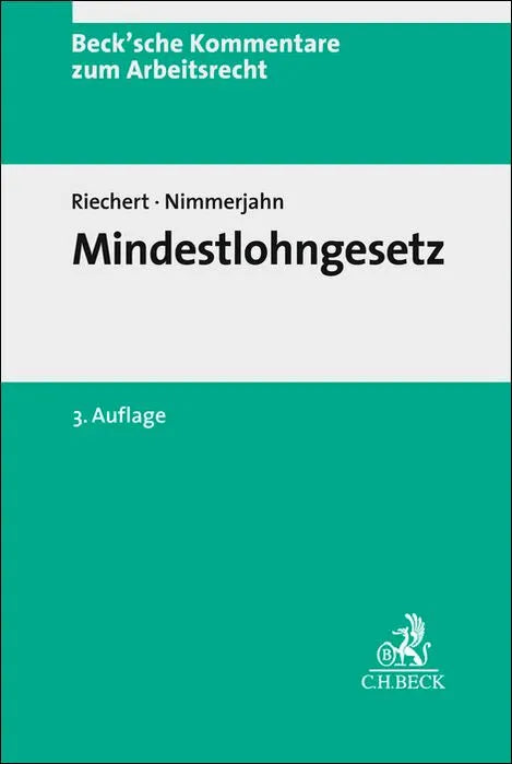 Cover: Mindestlohngesetz. MiLoG (Hardcover) von Christian Riechert