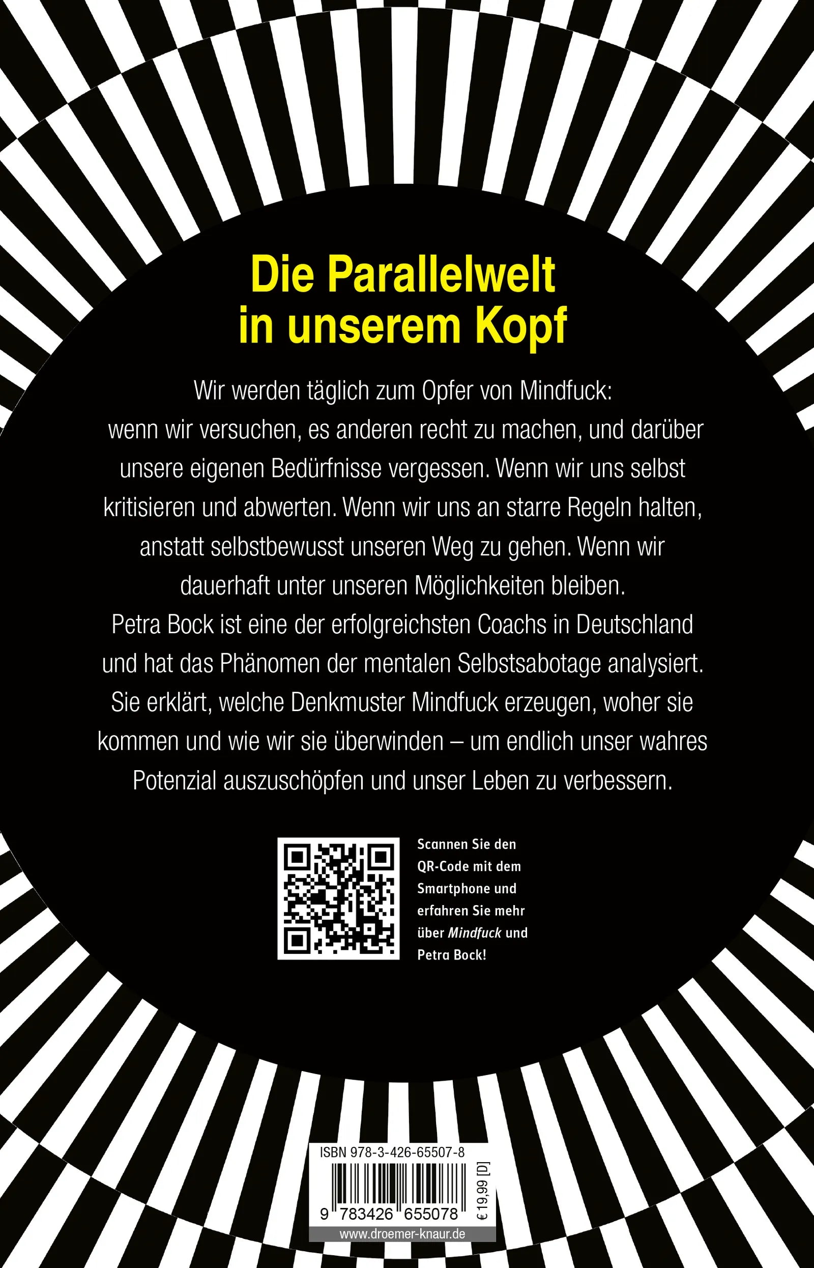 Buchrückseite von 'Mindfuck' mit Klappentext - Gebundene Ausgabe