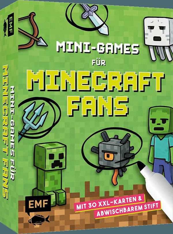 Kartenspiel: Mini-Games für Minecraft-Fans – mit abwischbarem Stift – Ansicht