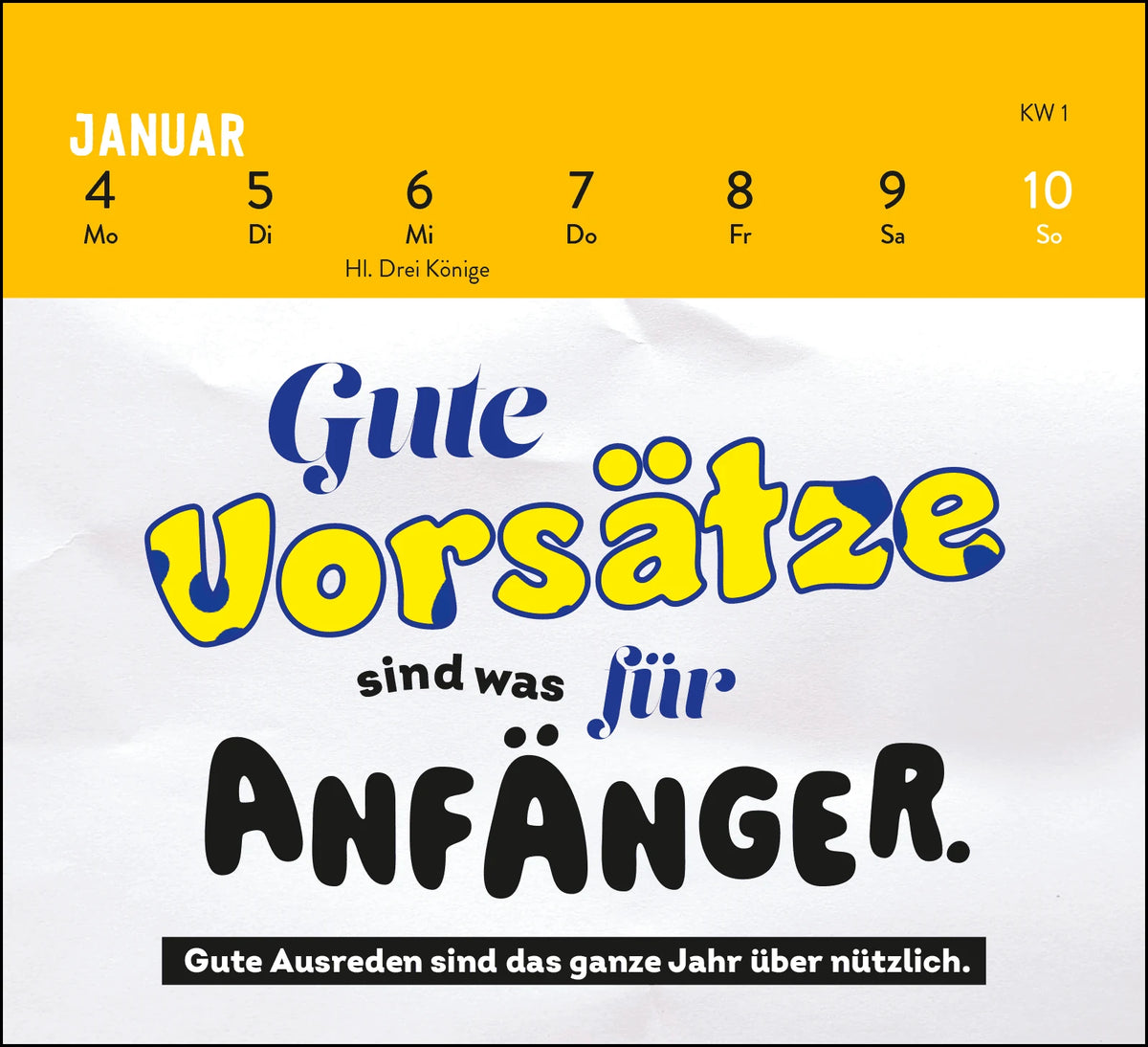 Mini-Wochenkalender 2027: Bevor du fragst: Nö! – Ansicht