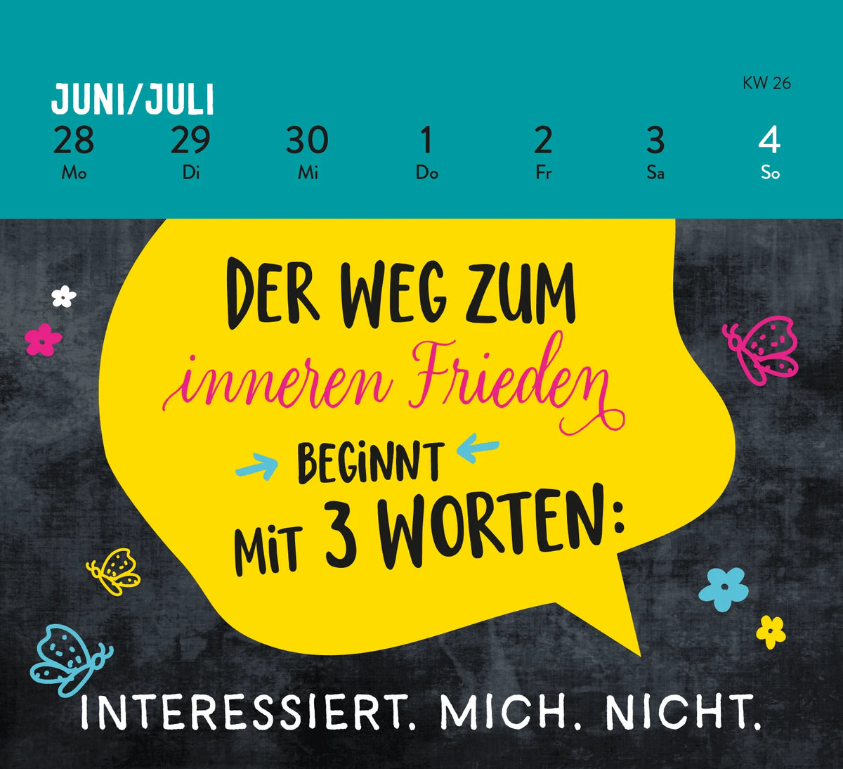 Mini-Wochenkalender 2027: Bevor du fragst: Nö! – Ansicht