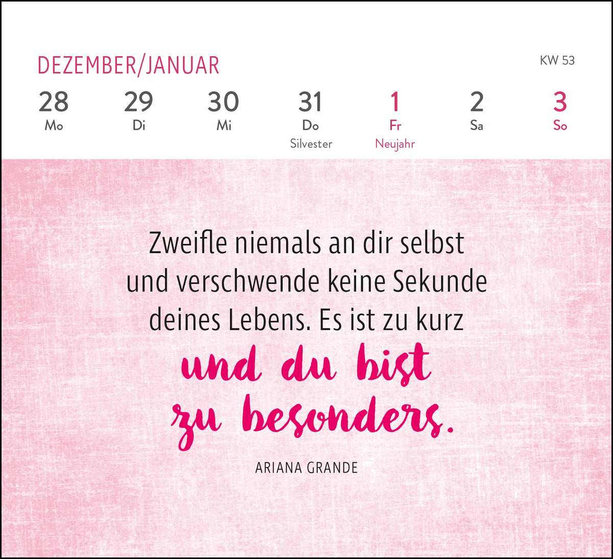 Mini-Wochenkalender 2027: Die tollsten Frauen sind nicht perfekt, sie sind echt – Ansicht