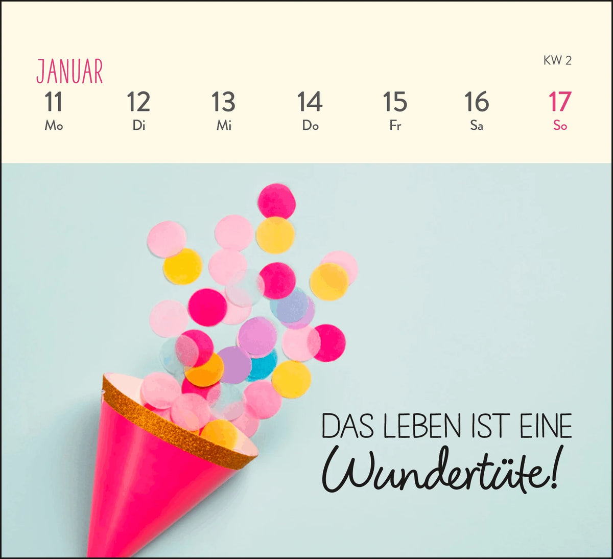 Mini-Wochenkalender 2027: Ein kleines Lächeln für jeden Tag – Ansicht