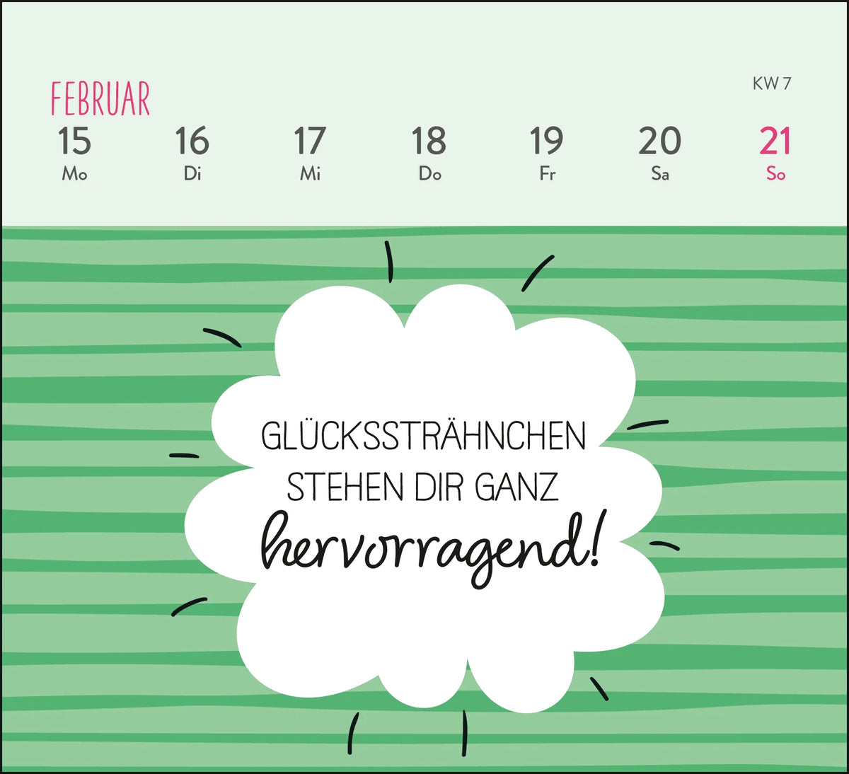 Mini-Wochenkalender 2027: Ein kleines Lächeln für jeden Tag – Ansicht