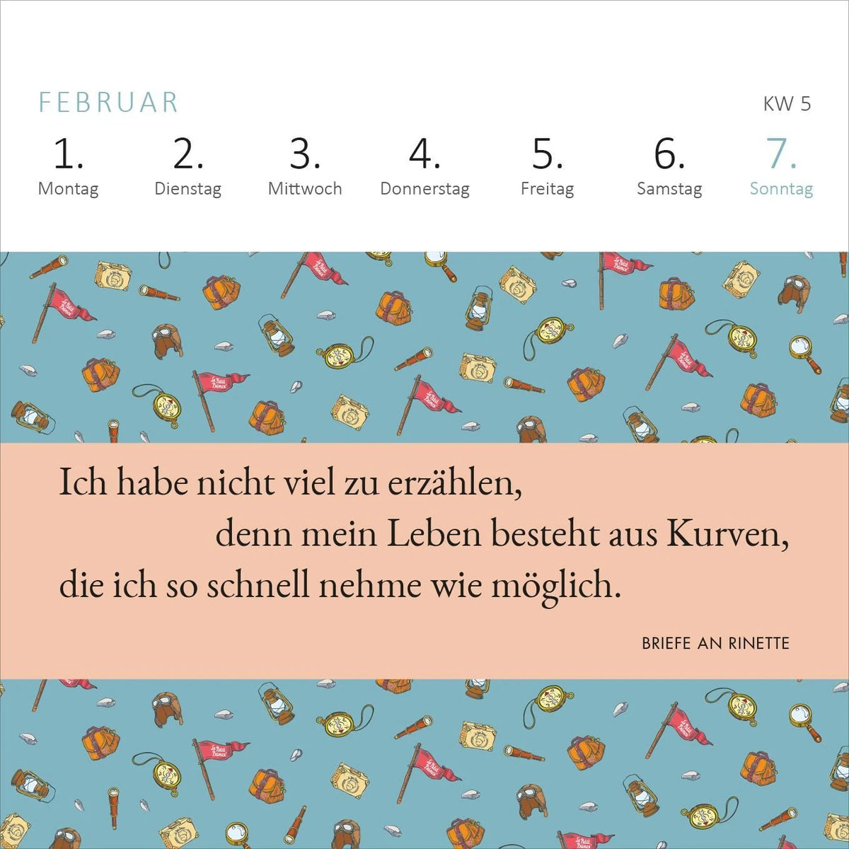 Mini-Wochenkalender Der Kleine Prinz 2027 – Ansicht