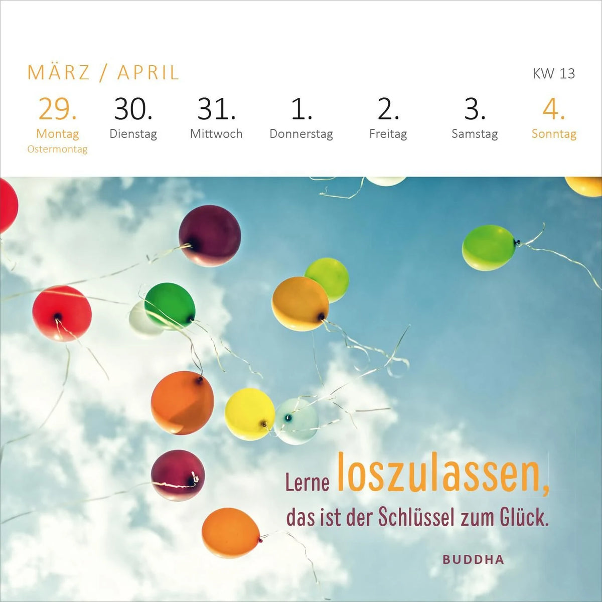 Mini-Wochenkalender Ein Jahr voll Glück 2027 – Ansicht