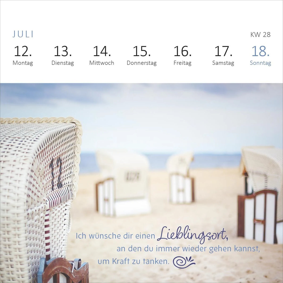 Mini-Wochenkalender Ich wünsch dir was 2027 – Ansicht