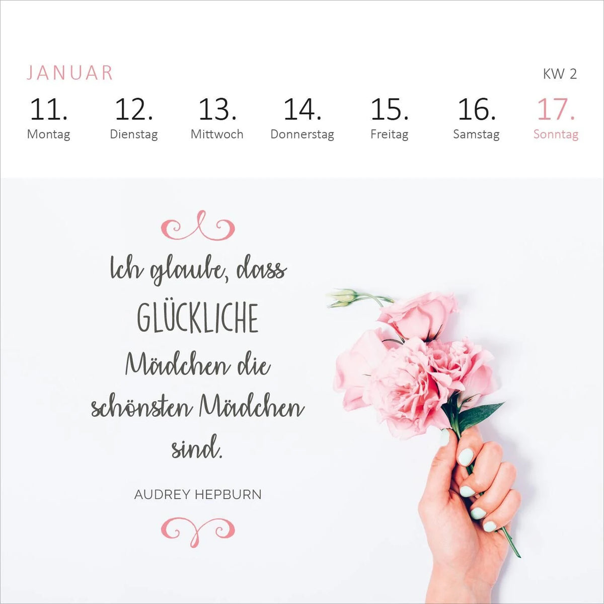 Mini-Wochenkalender Sei frech, wild und wunderbar! 2027 – Ansicht