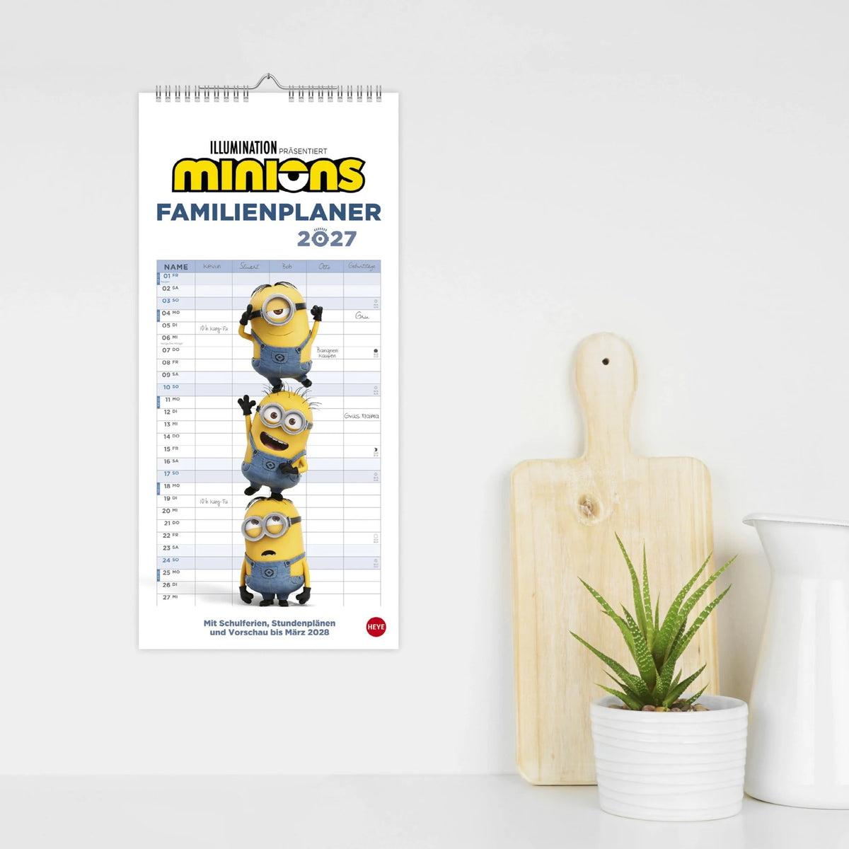 Minions Familienplaner 2027 – Ansicht