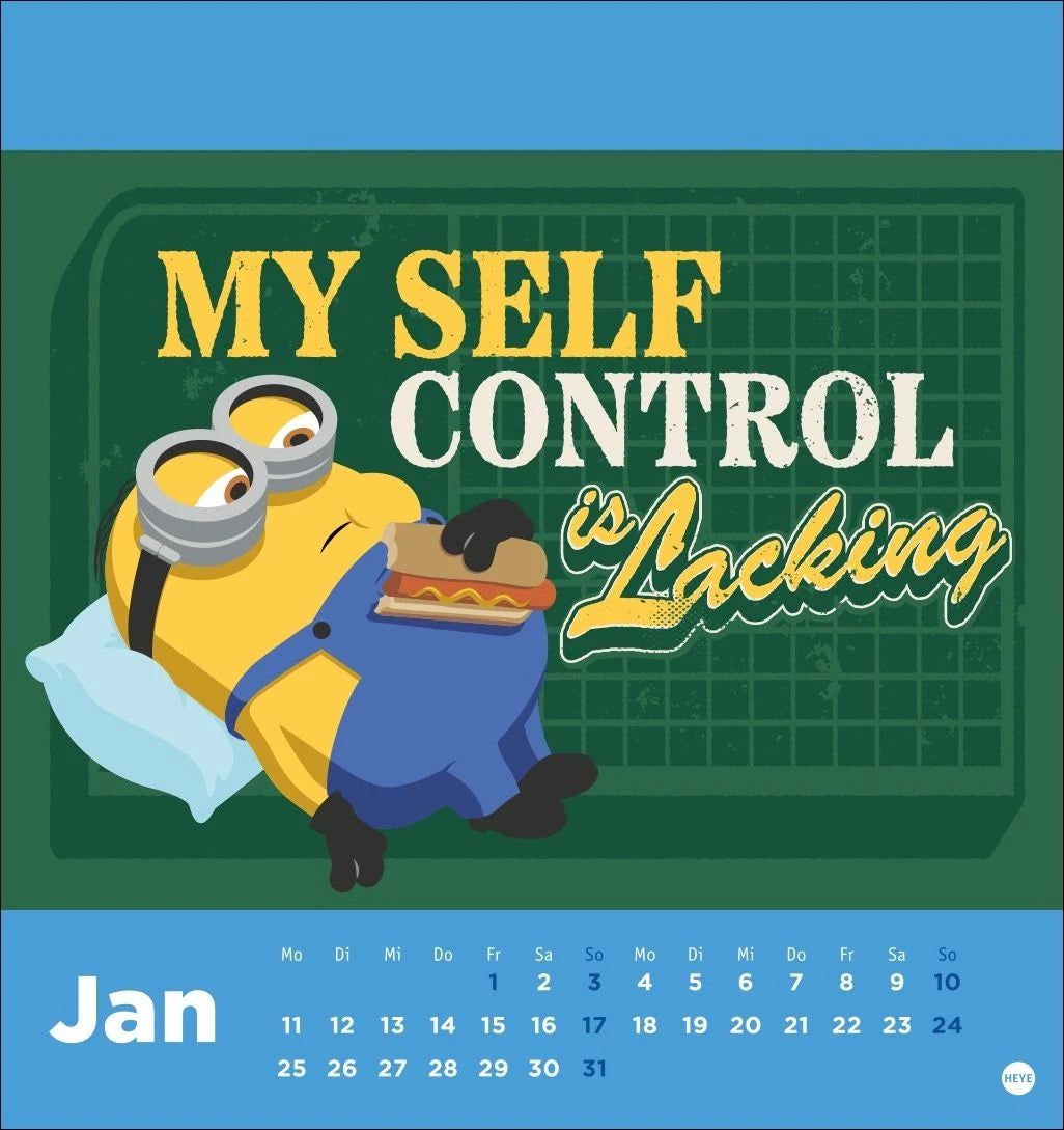 Minions Postkartenkalender 2027 – Ansicht