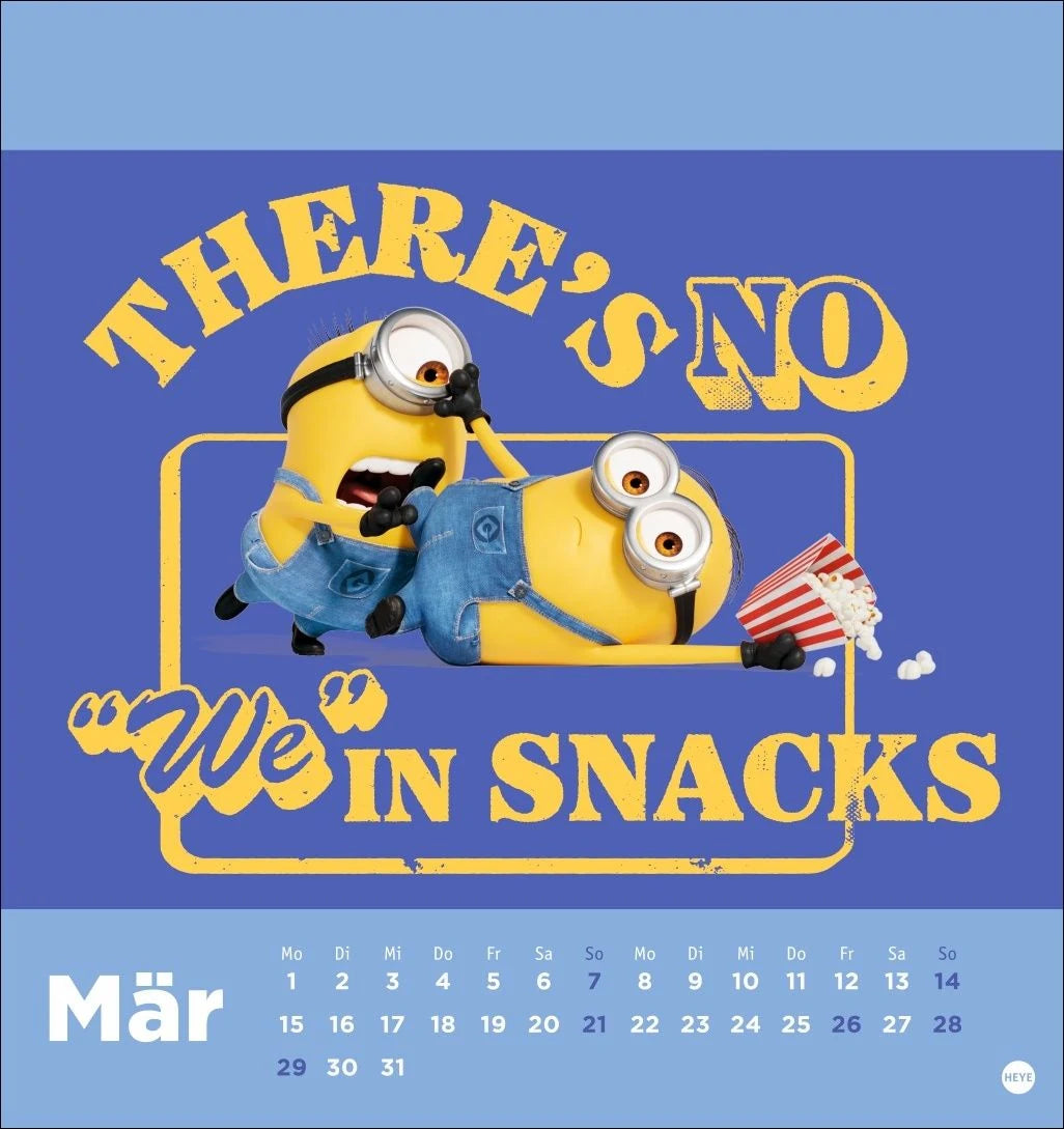 Minions Postkartenkalender 2027 – Ansicht