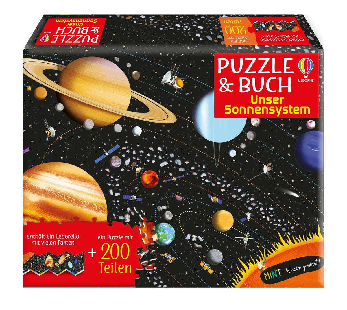 Puzzle: MINT - Wissen gewinnt! Puzzle & Buch: Unser Sonnensystem