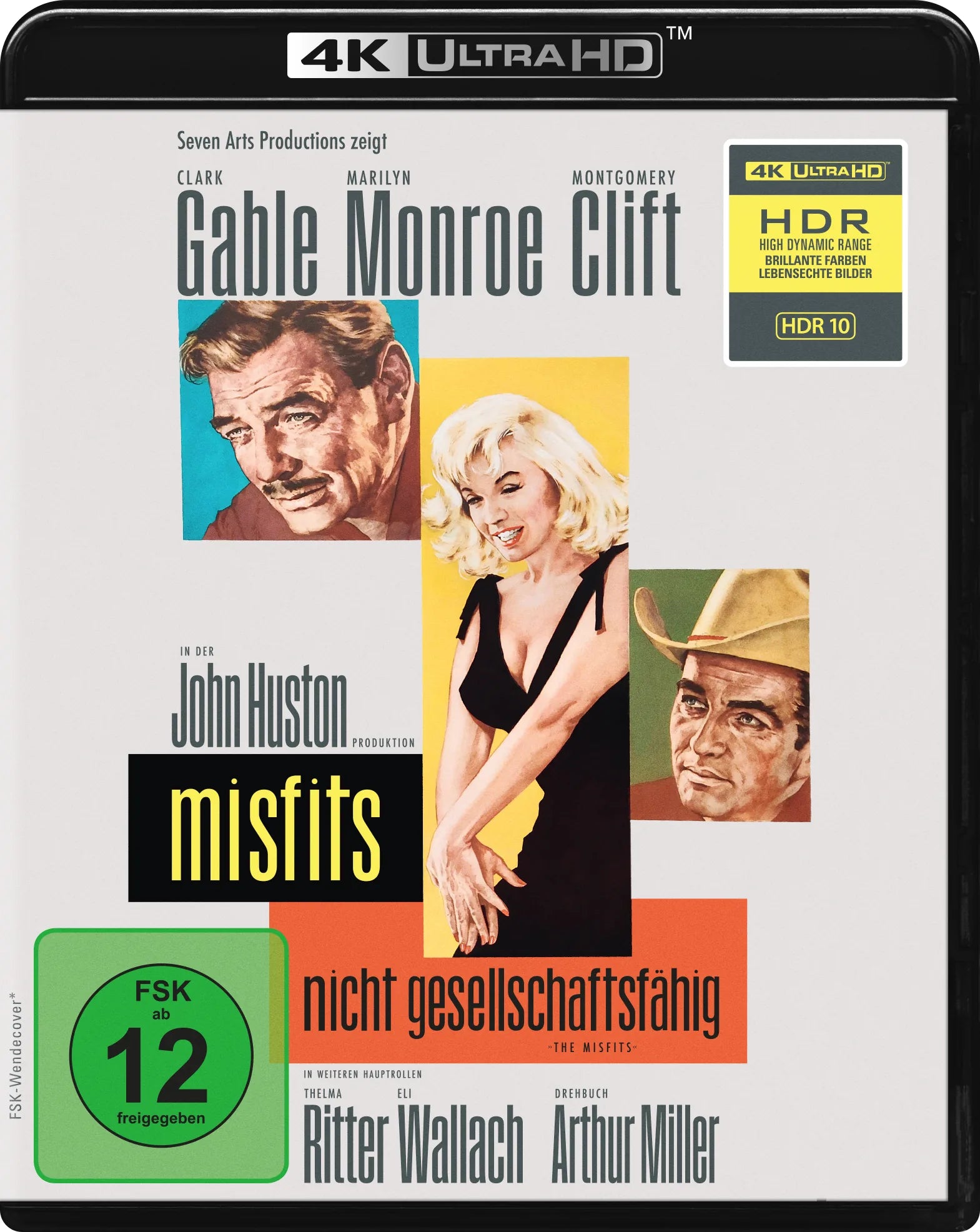 4K UHD Blu-ray-Cover: Misfits - Nicht gesellschaftsfähig. Regie: John Huston