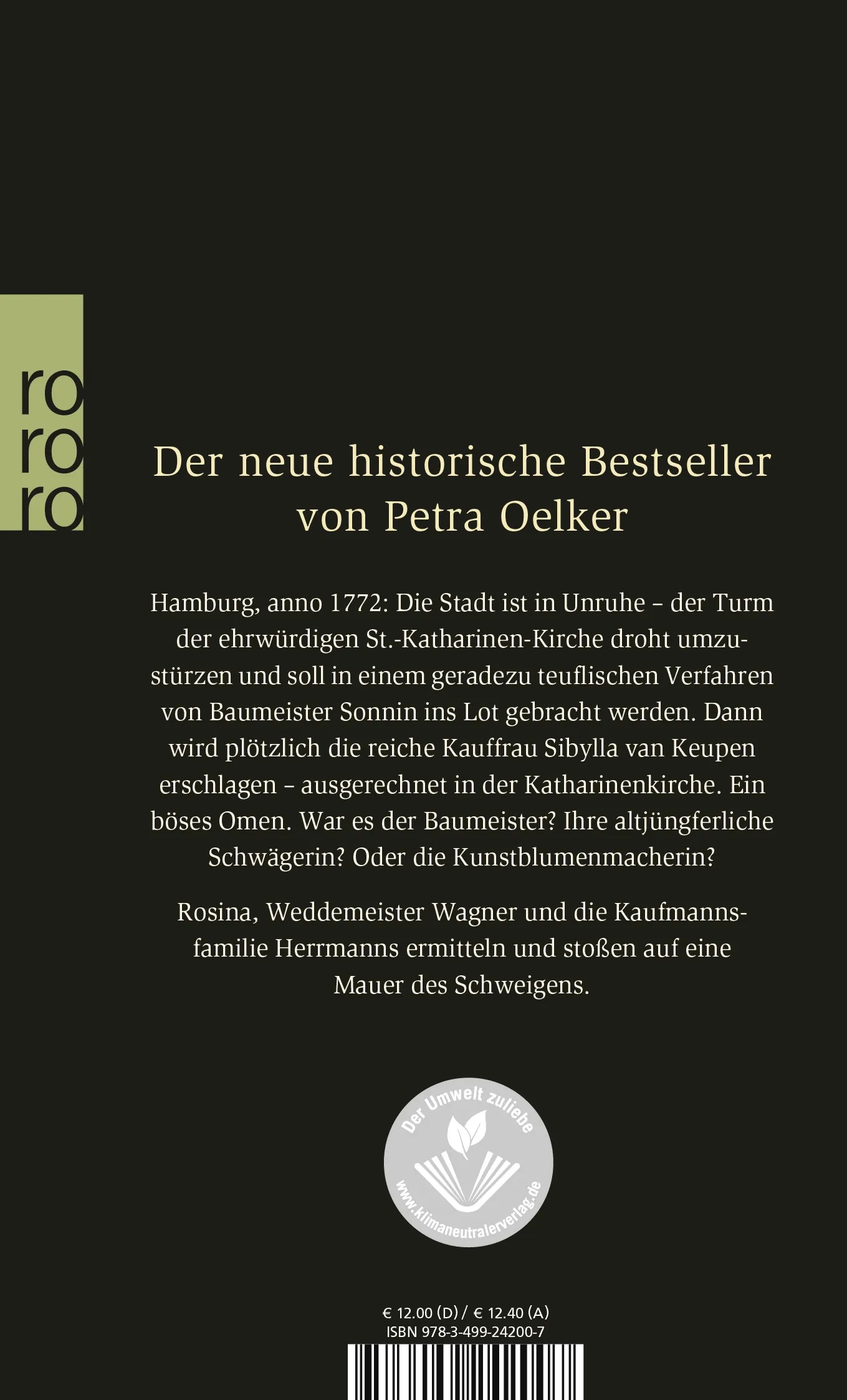 Buchrückseite von 'Mit dem Teufel im Bunde' mit Klappentext - Taschenbuch