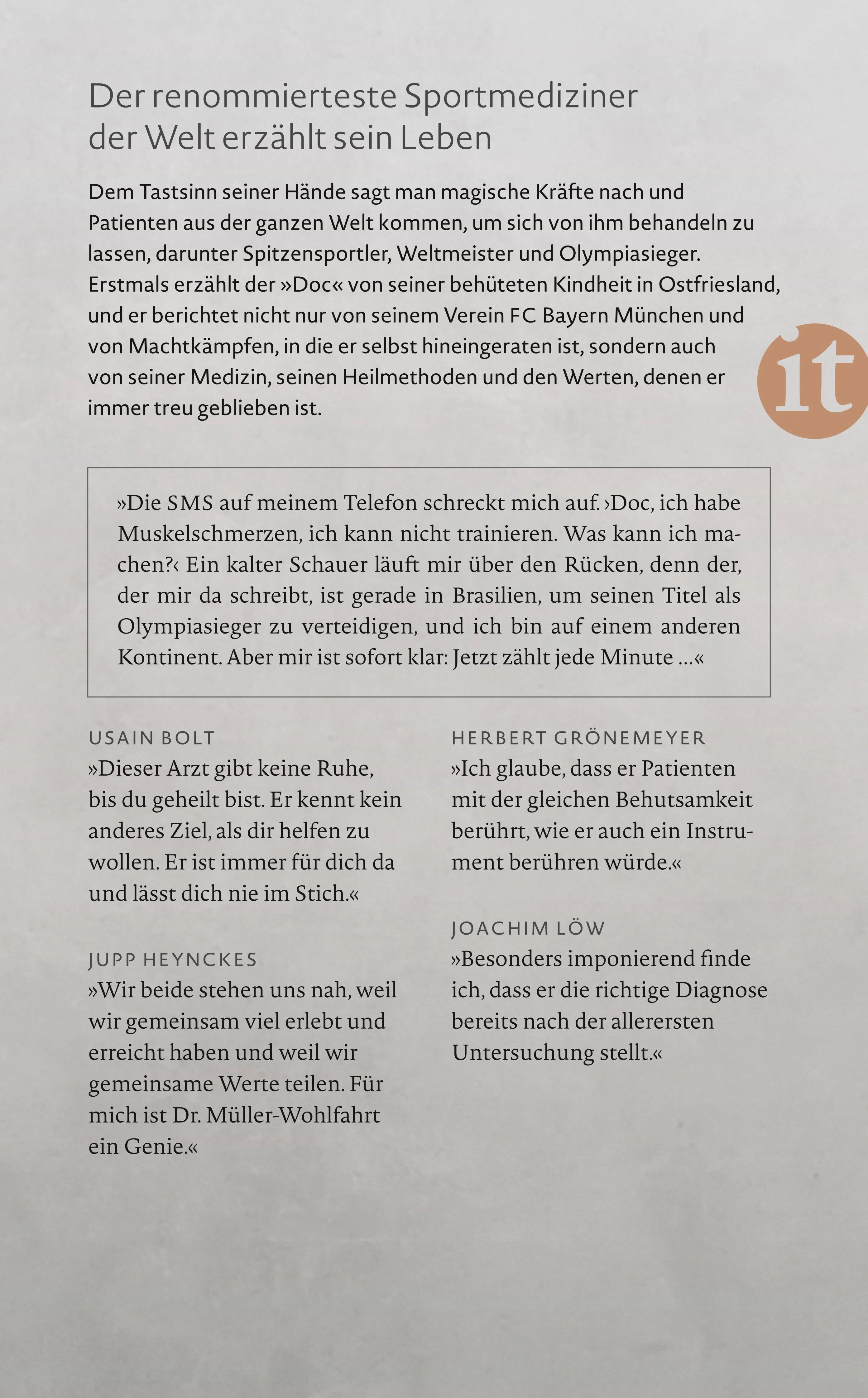 Buchrückseite von 'Mit den Händen sehen' mit Klappentext - Taschenbuch