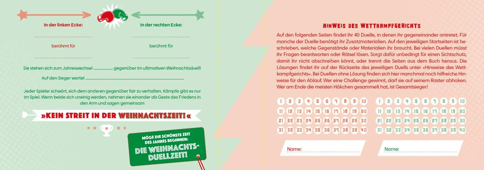 Innenansicht von 'Mit dir spiele ich am liebsten – Das ultimative Weihnachtsduell-Buch' - Gebundene Ausgabe