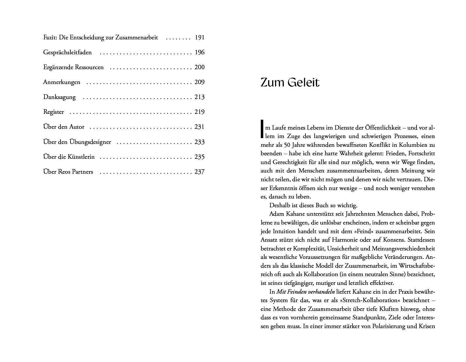Innenansicht von 'Mit Feinden verhandeln' - Taschenbuch