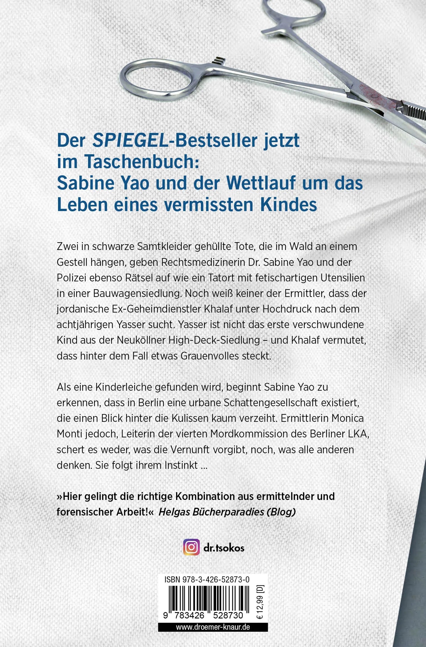 Buchrückseite von 'Mit kaltem Kalkül' mit Klappentext - Taschenbuch
