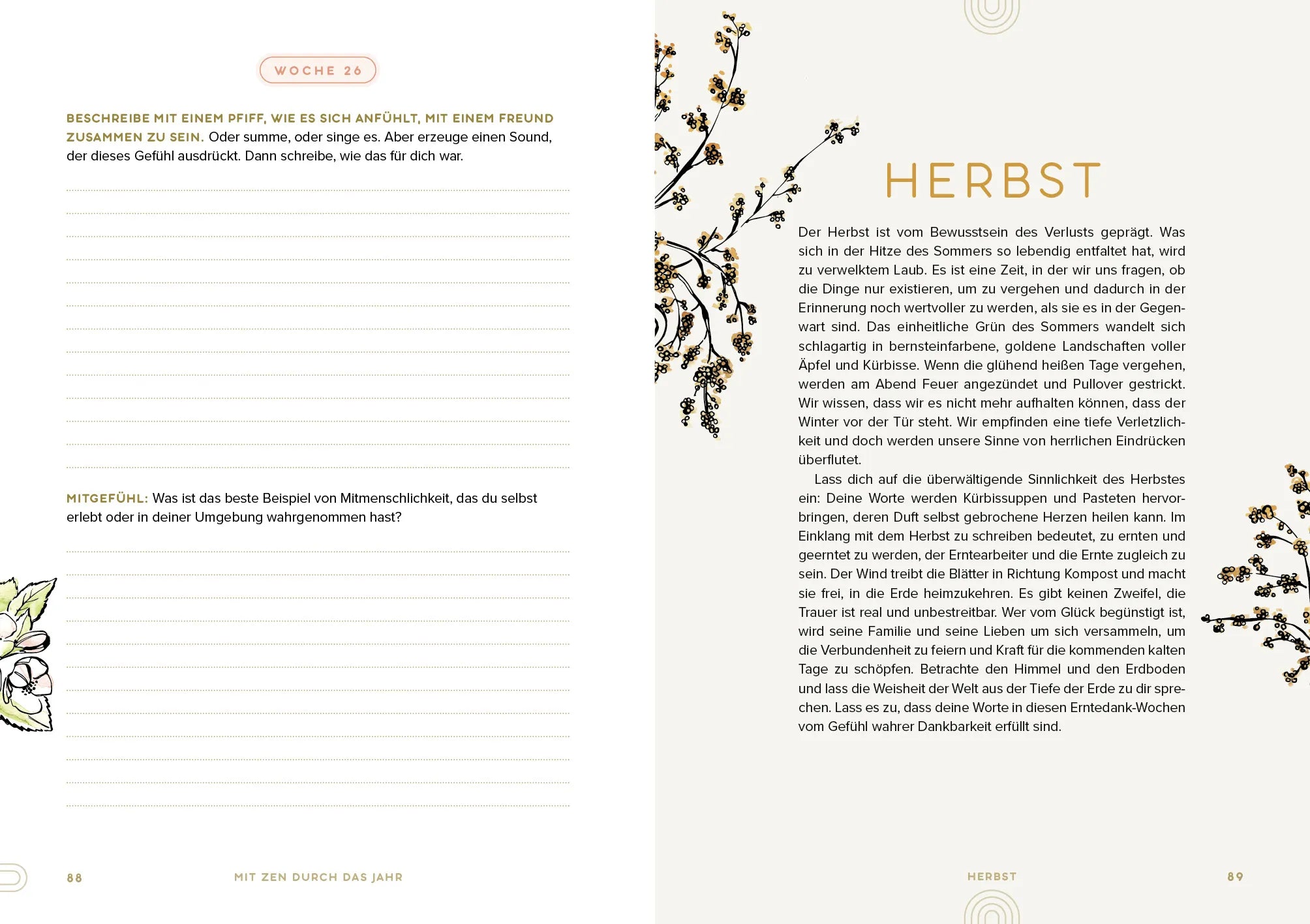 Innenansicht von 'Mit Zen durch das Jahr' - Paperback