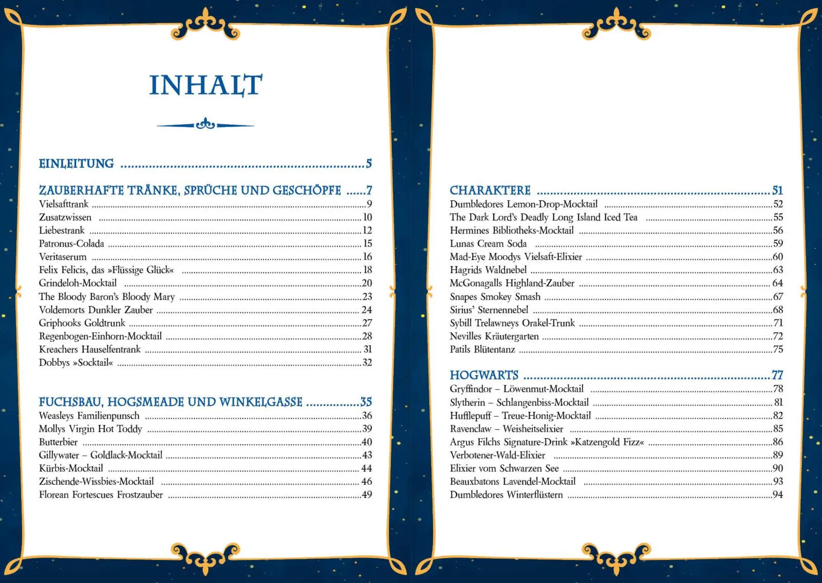 Innenansicht von 'Mocktails für Potter-Fans' - Gebundene Ausgabe