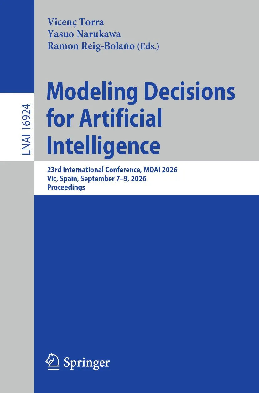 Cover: Modeling Decisions for Artificial Intelligence (E-Book) von Vicenç Torra