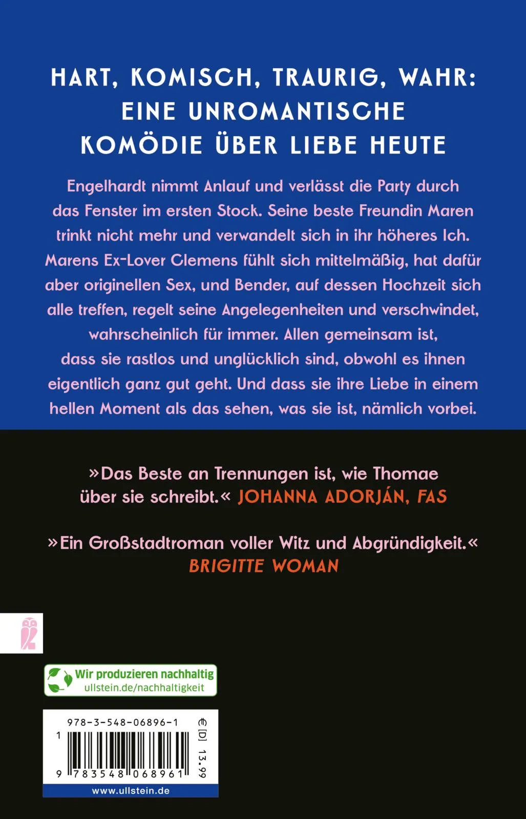 Buchrückseite von 'Momente der Klarheit' mit Klappentext - Taschenbuch
