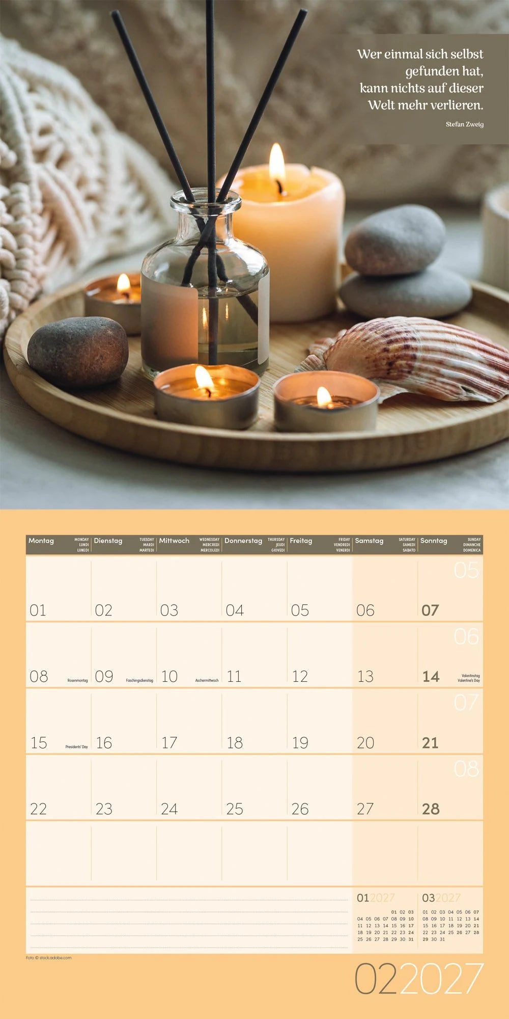 Momente für Dich Kalender 2027 - 30x30 - Art12 – Ansicht