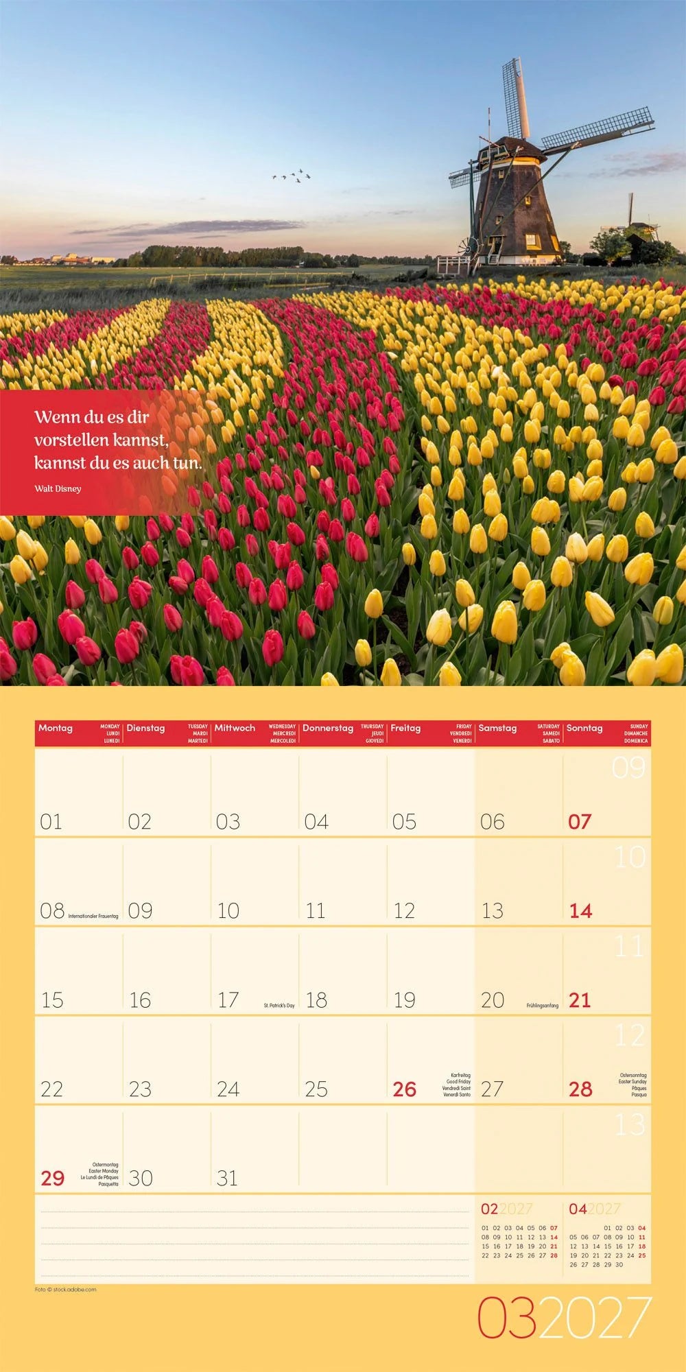 Momente für Dich Kalender 2027 - 30x30 - Art12 – Ansicht