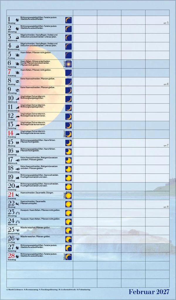 Mond-Familientimer 2027 – Ansicht
