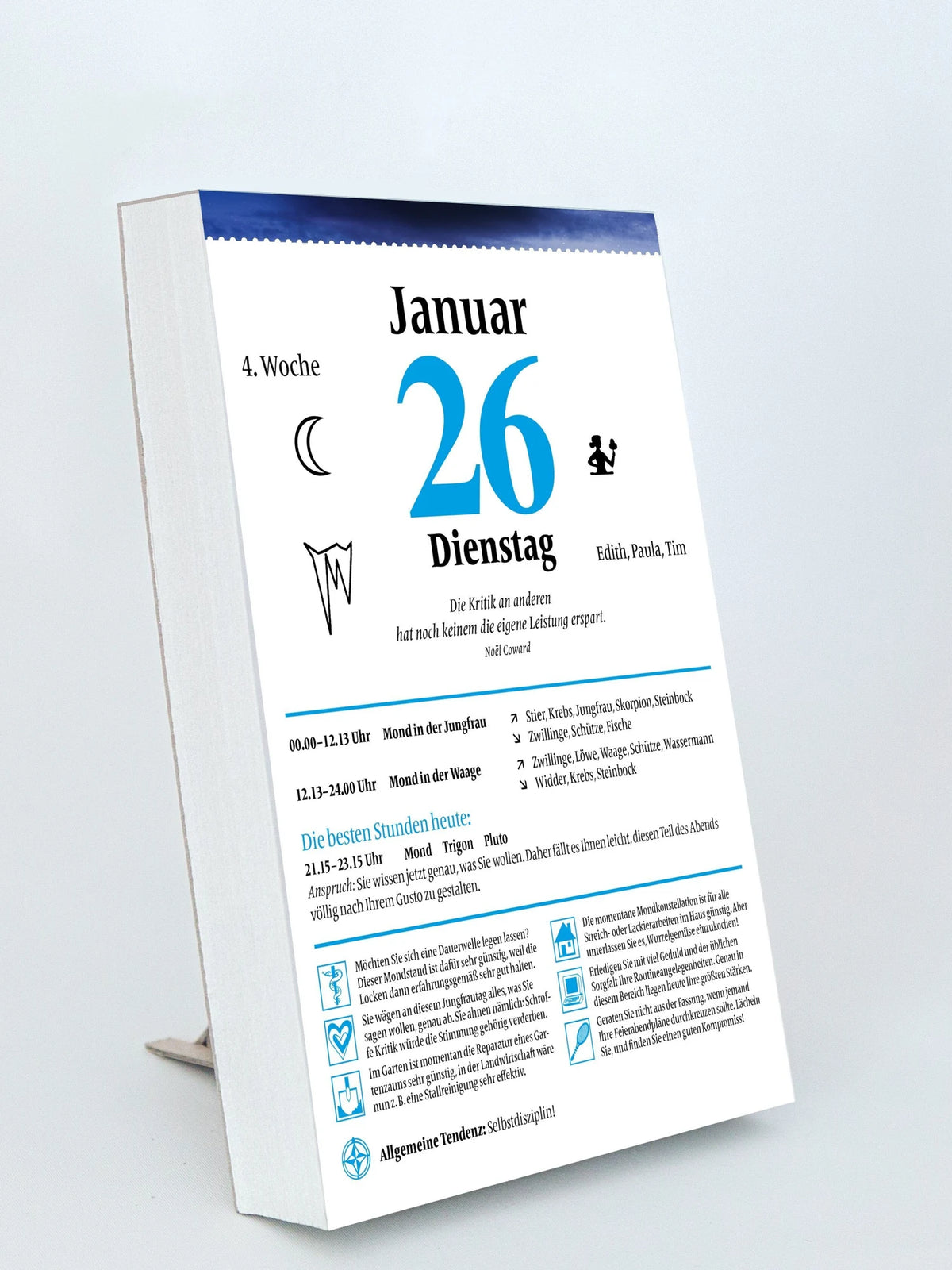 Mondkalender für jeden Tag 2027 – Ansicht