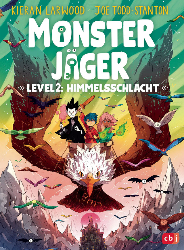 Cover: Monsterjäger – Level 2: Himmelsschlacht (Hardcover) von Kieran Larwood