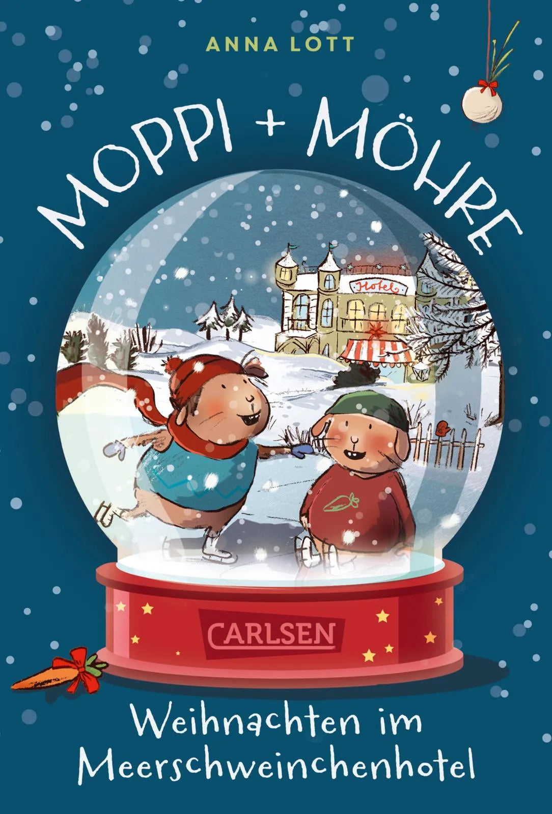 Buchcover von 'Moppi und Möhre - Weihnachten im Meerschweinchenhotel' - Taschenbuch von Anna Lott