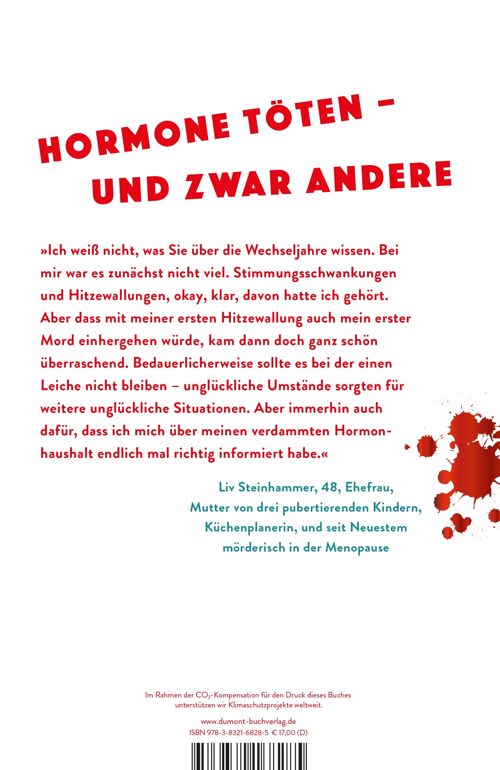 BuchrÃ¼ckseite von 'Morden in der Menopause' mit Klappentext - Paperback