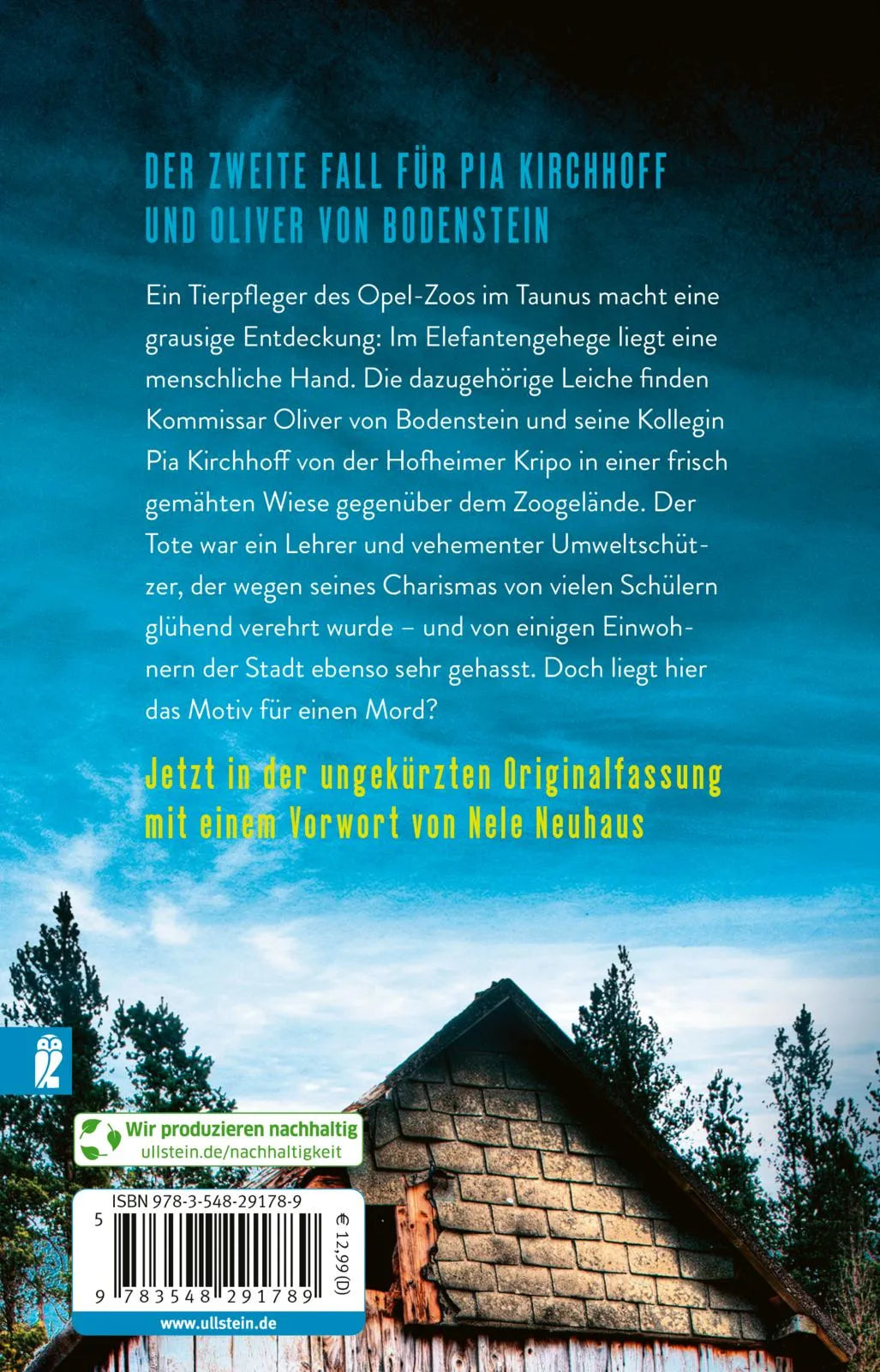 Buchrückseite von 'Mordsfreunde' mit Klappentext - Taschenbuch