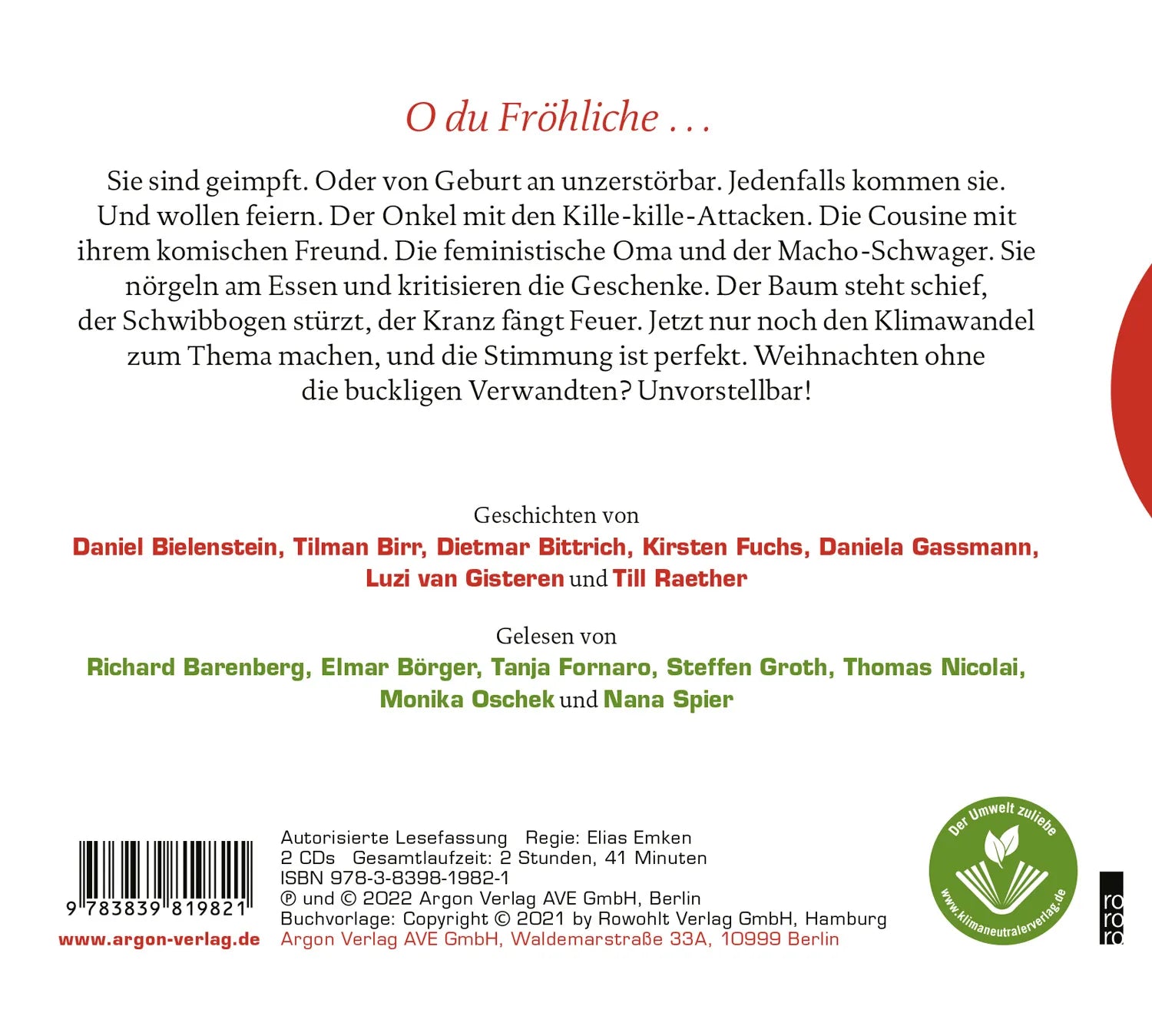 Buchrückseite von 'Morgen, Helga, wirdʼs was geben' mit Klappentext - Hörbuch (CD)