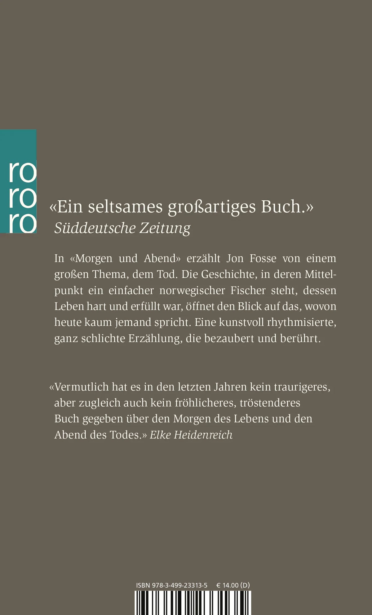 Rückseite: Morgen und Abend (Taschenbuch)