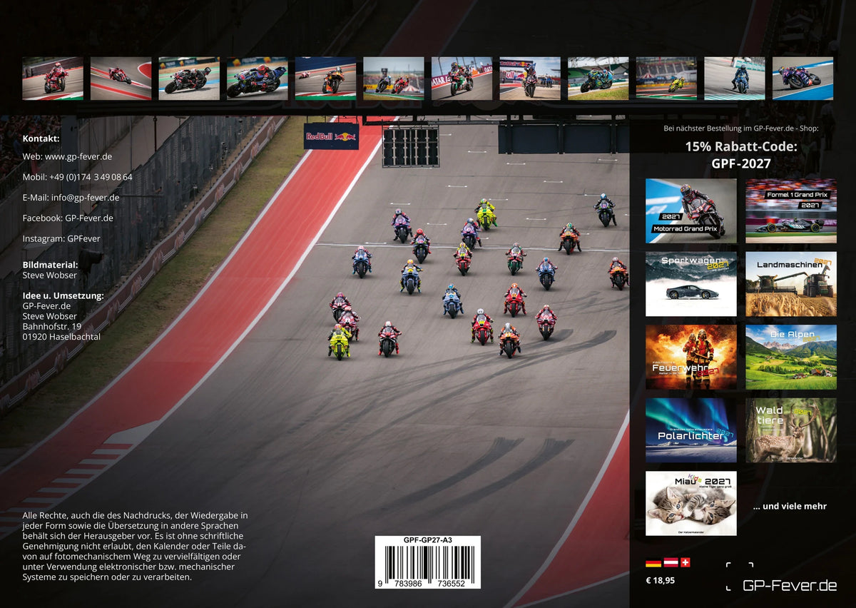 Motorrad Grand Prix 2027 - Kalender | MotoGP DIN A3 – Ansicht