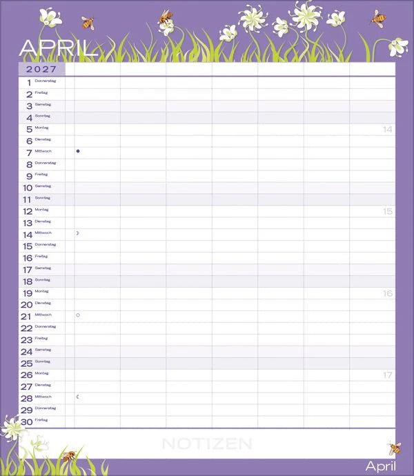 Multiplaner - Colour your time 2027 – Ansicht