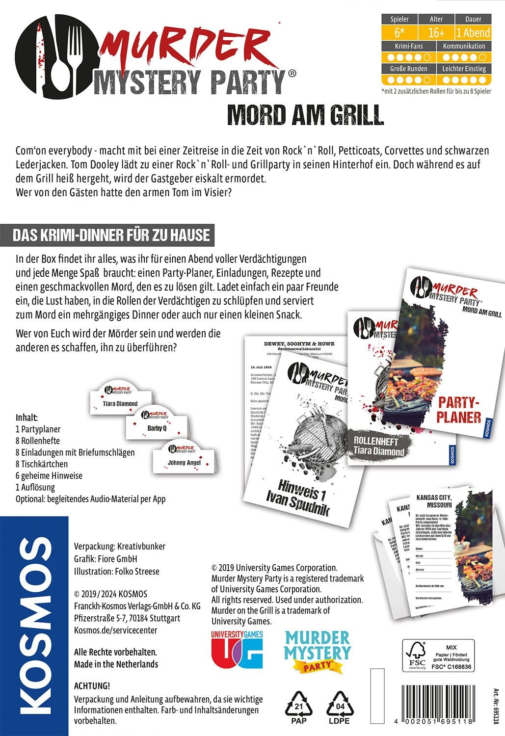 Murder Mystery Party Mord am Grill – Ansicht