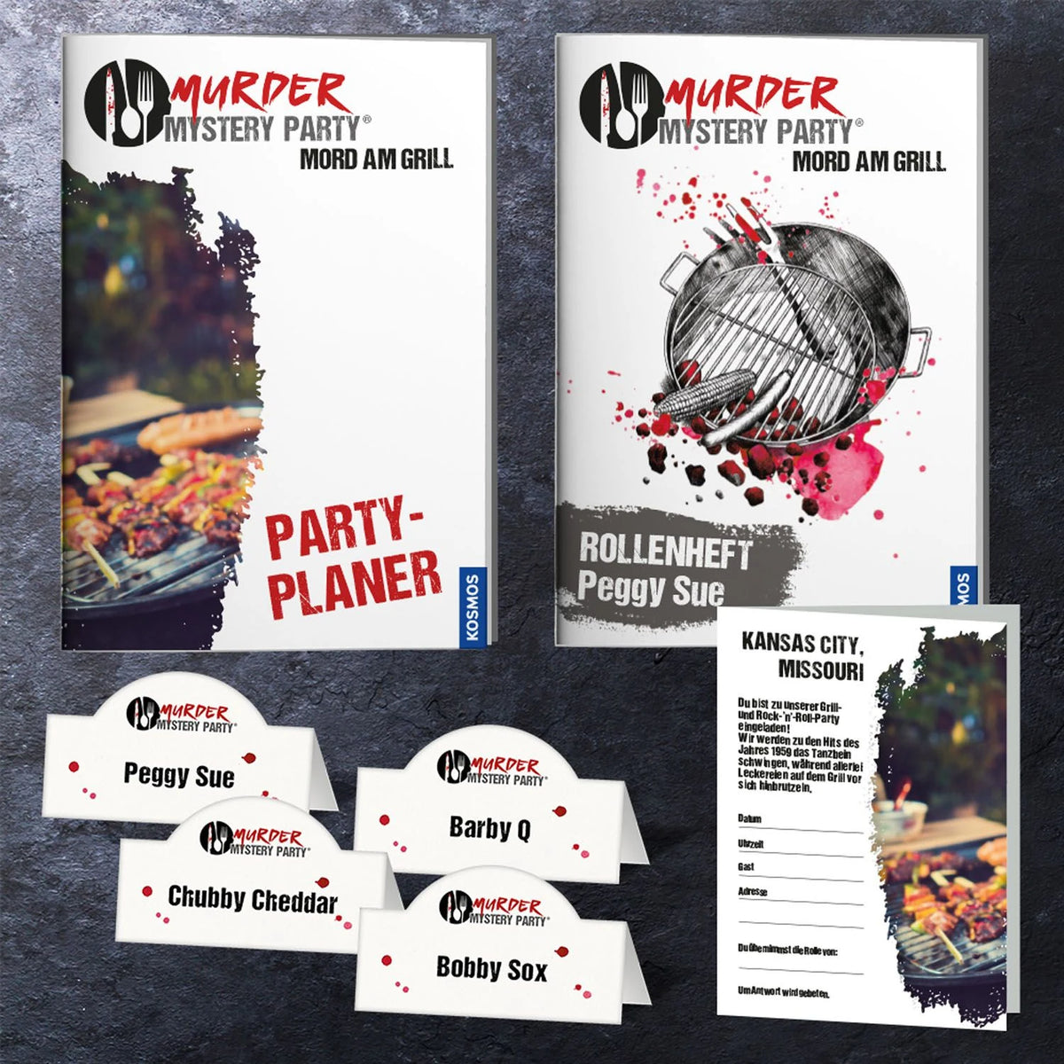 Murder Mystery Party Mord am Grill – Ansicht